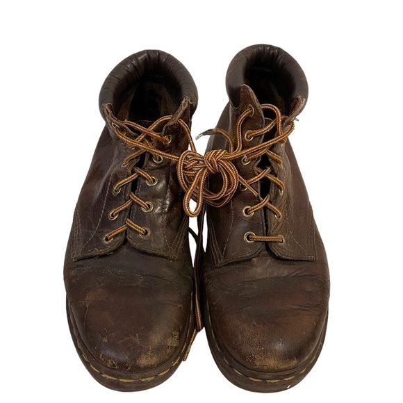 Vintage DR. MARTENS 939 Brown Leather Boots Made In England - Picture 2 of 5